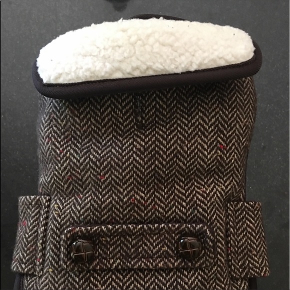 Wag-A-Tude Brown Tweed Back Tab Wrap Jacket XS🐶🐾 - Picture 3 of 4